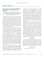 Notes From the Field Cyclosporiasis Cases Associated with Dining at a MediterraneanStyle Restaurant Chain  Texas 2017