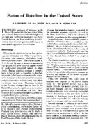 Status of botulism in the United States