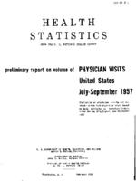 Preliminary report on volume of physician visits United States JulySeptember 1957