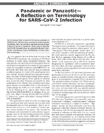 Pandemic or PanzooticA Reflection on Terminology for SARSCoV2 Infection