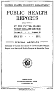 Public Health Report  v 46 no 20  cover