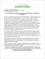 CDC and WHO Recommend That Sample Panels of Influenza AH2N2 Be Destroyed Wednesday April 13 2005 2050 EDT 850 PM EDT