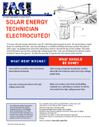 FACE Facts Solar Energy Technician Electrocuted