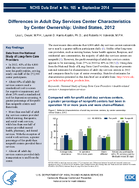 Differences in Adult Day Services Center Characteristics by Center Ownership United States 2012