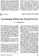 Coordinating medical and nursing records