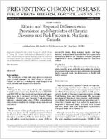 Ethnic and Regional Differences in Prevalence and Correlates of Chronic Diseases and Risk Factors in Northern Canada