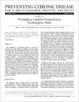 Workplace Health Promotion in Washington State