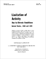 Limitation of activity due to chronic conditions United States 1969 and 1970