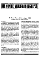 Births of Hispanic parentage 1982