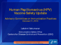 Human papillomavirus HPVvaccine safety update