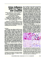 Avian Influenza H5N1 in Tigers and Leopards