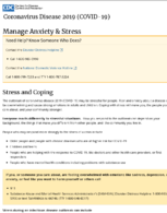 Coronavirus Disease 2019 COVID19 Manage Anxiety  Stress March 23 2020