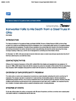 Ironworker Falls to His Death from a Steel Truss in Ohio FACE 8809