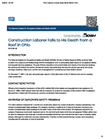 Construction Laborer Falls to His Death from a Roof in Ohio FACE 8808