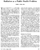 Radiation as a public health problem