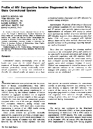 Profile Of HIV Seropositive Inmates Diagnosed In Marylands State Correctional System