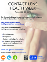 Contact Lens Health Week August 2226 2016 Healthy habits mean healthy