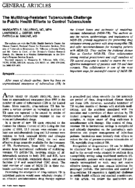 The multidrugresistant tuberculosis challenge to public health efforts to control tuberculosis