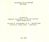 Poliomyelitis in Trinidad 19711932