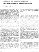 Occurrence and geographic distribution of Q fever antibodies in Alabama dairy cattle