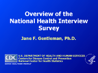 Overview of the National Health Interview Survey 20031022
