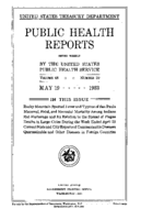 Public Health Reports  v 48 no 20  cover