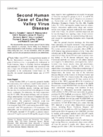 Second Human Case of Cache Valley Virus Disease