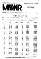 MMWR Morbidity and Mortality Weekly Report August 28 1987  Vol 35  No 54 Index Issue