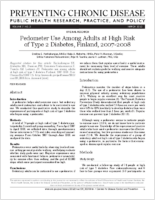 Pedometer Use Among Adults at High Risk of Type 2 Diabetes Finland 20072008