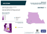 AZ Congressional District 01 Stroke and Federally Qualified Health Centers Map 118th Congress