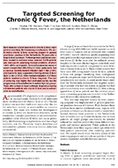 Targeted Screening for Chronic Q Fever the Netherlands