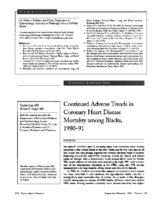 Continued adverse trends in coronary heart disease mortality among blacks 198091