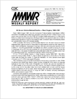 MMWR Morbidity and Mortality Weekly Report Vol 48 No 1 January 15 1999