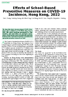 Effects of SchoolBased Preventive Measures on COVID19 Incidence Hong Kong 2022