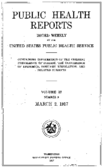 Public Health Reports  v 32  no 9  cover