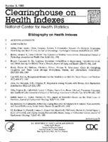 Bibliography on Health Indexes Number 3 1989
