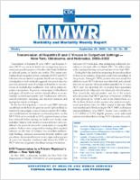 MMWR Morbidity and Mortality Weekly Report Vol 52 No 38 September 26 2003