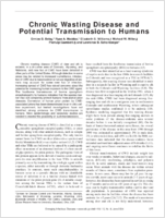 Chronic Wasting Disease and Potential Transmission to Humans