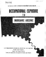 Criteria for a Recommended Standard Occupational Exposure to Inorganic Arsenic 1973