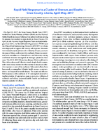 Rapid Field Response to a Cluster of Illnesses and Deaths  Sinoe County Liberia AprilMay 2017