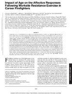 Impact of Age on the Affective Responses Following Worksite Resistance Exercise in Career Firefighters