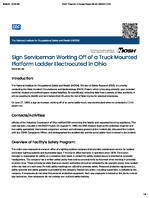Sign Serviceman Working Off of a Truck Mounted Platform Ladder Electrocuted in Ohio FACE 8530
