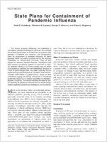 State Plans for Containment of Pandemic Influenza