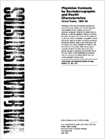 Physician contacts by sociodemographic and health characteristics United States 198283