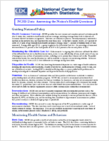 NCHS data answering the nations health questions February 2014