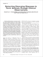 Detecting Emerging Diseases in Farm Animals through Clinical Observations
