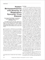 Human Metapneumovirus and Severity of Respiratory Syncytial Virus Disease