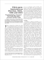 Vibrio parahaemolyticus Diarrhea Chile 1998 and 2004