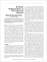 Q Fever Endocarditis in HIVInfected Patient
