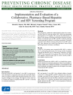 Implementation and Evaluation of a Collaborative PharmacyBased Hepatitis C and HIV Screening Program